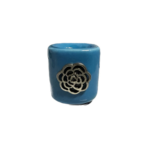 Candle holder mini - Blue/lotus