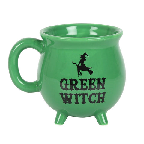 Cauldron Mug Green Witch Green