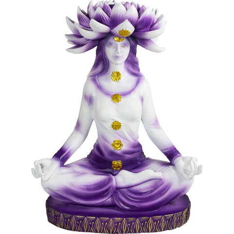 Resin Incense Holder/ Backflow - Lotus Chakra Goddess