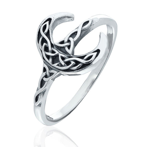 Ring Celtic Night Moon Sterling Silver
