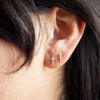 Earring 4 pointed star sterling silver
