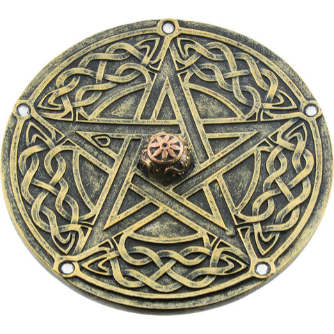 Resin Incense holder - Pentacle Gold 4.5