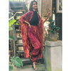Kimono Tie Dye - Maroon & Gold