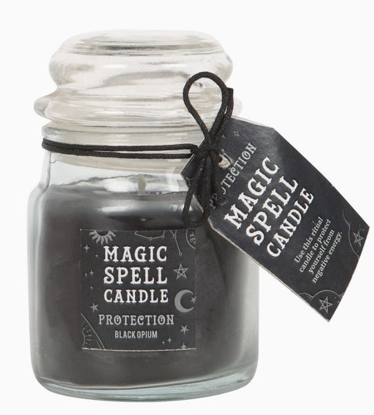 Protection Black Spell Mini Candle in Glass