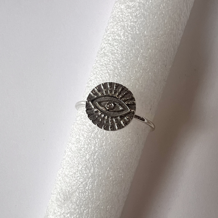 Ring evil eye sterling silver
