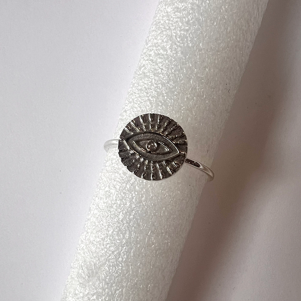 Ring evil eye sterling silver