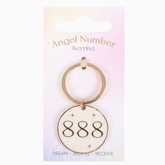 Angel Number Keyring 888