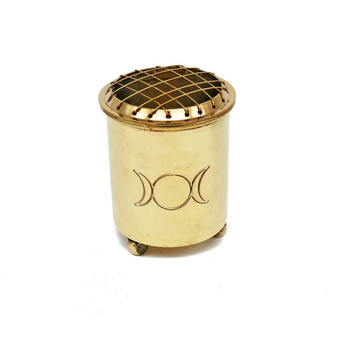 Brass Incense Burner: Triple Moon