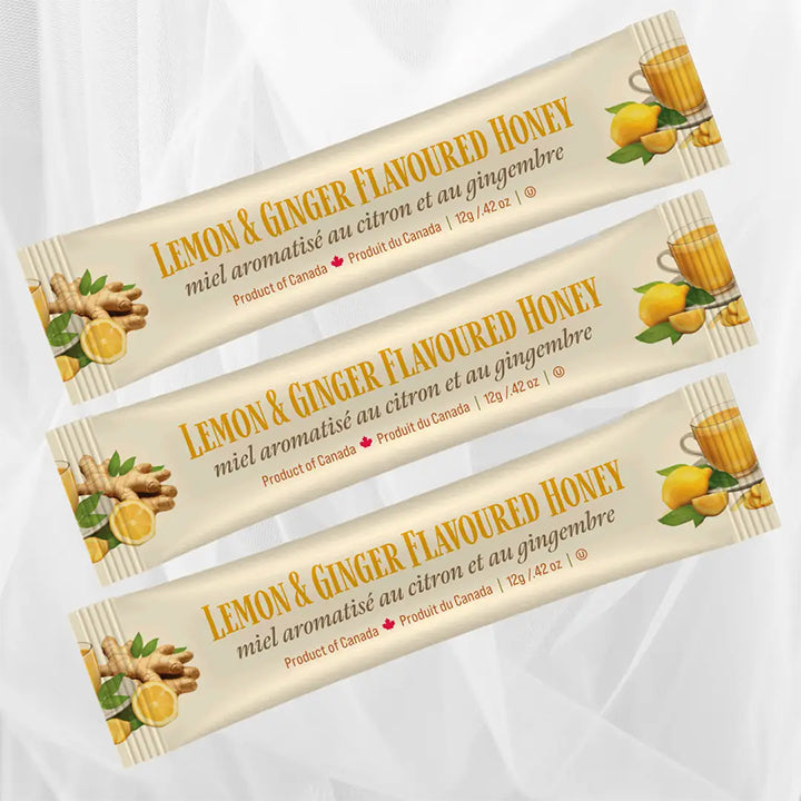 Honey Squeeze Pack - Lemon & Ginger Flavoured (one 12g package)