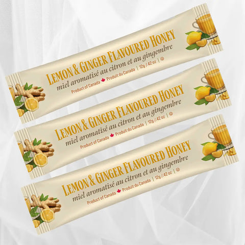 Honey Squeeze Pack - Lemon & Ginger Flavoured (one 12g package)