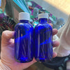 Bottle cobalt blue 120ml with white screw cap (1 bottle)