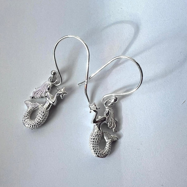 Earring mermaid sterling silver