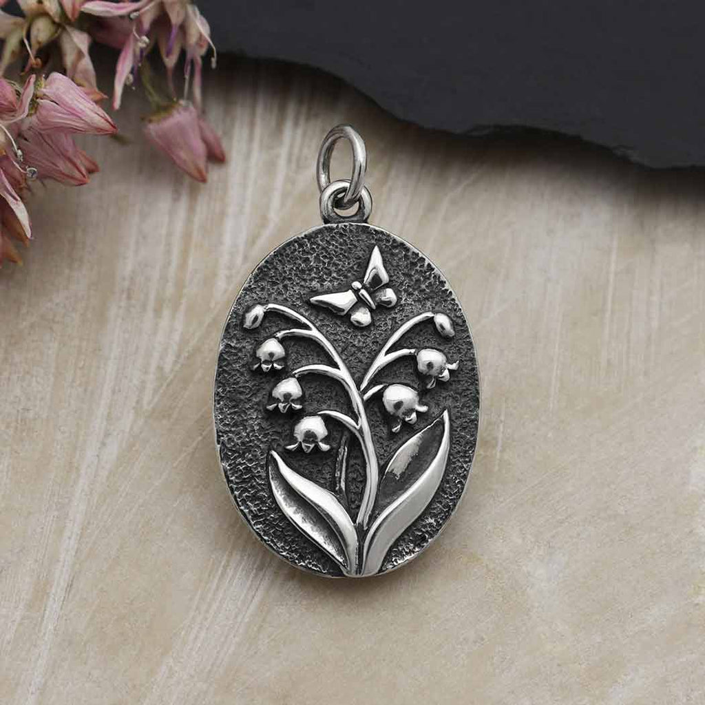 Pendentif Muguet argent massif