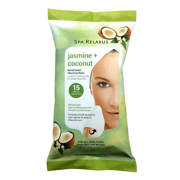 Cleansing wipes - jasmine & coconut