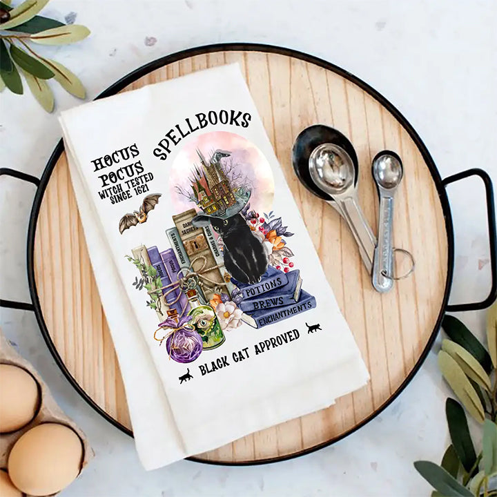 Tea Towel Hocus Pocus Spellbooks