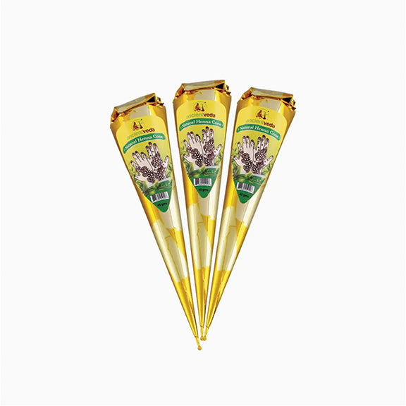 Ancientveda - Premium Gold Henna Cones (30 G. - 1 tube)