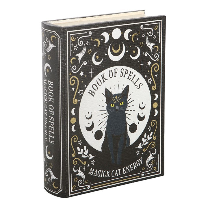Black Cat Magick - Book of Spells Book MDF Storage Box