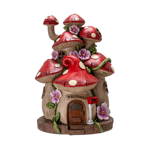 Toadstool Mushroom House W/Led