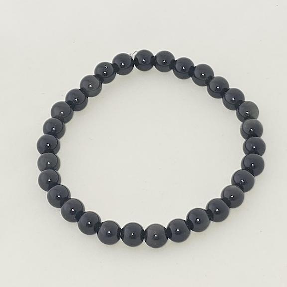 Bracelet 6mm rainbow obsidian