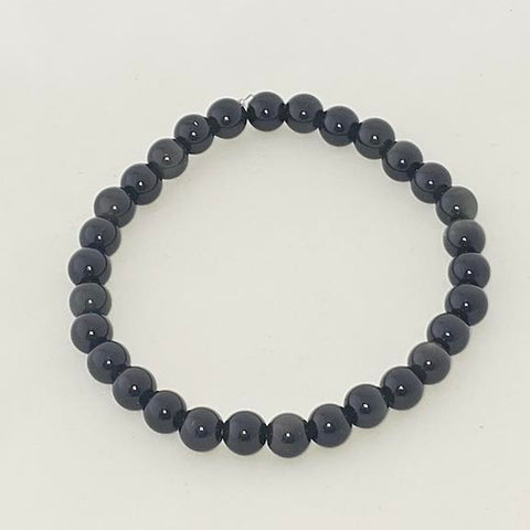 Bracelet 6mm rainbow obsidian
