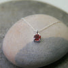 Birthstone necklace claw setting OCTOBER sterling silver