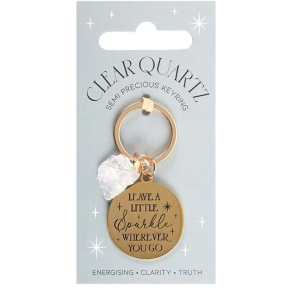 Gold Crystal Key Chain: Clear Quartz – The Divine Mine