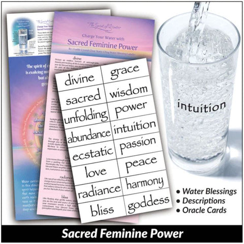 Water sticker Sacred Feminine blessing labels