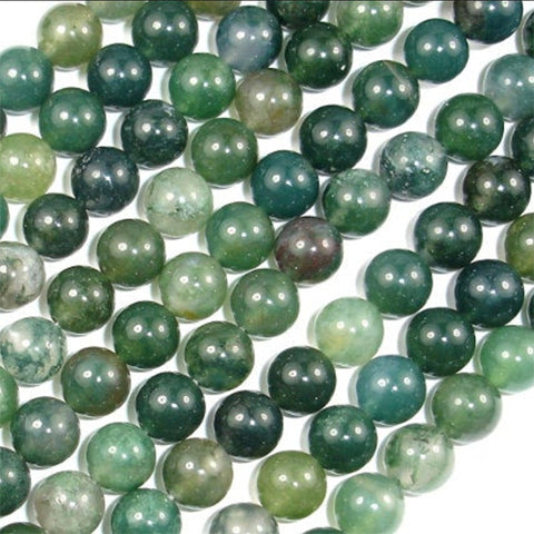 Beads 8mm Moss Agate