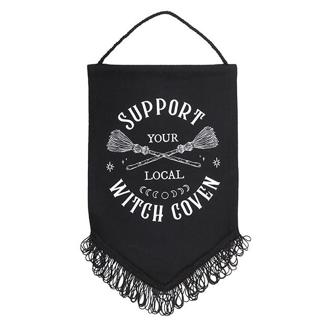 Coven Club - Support Your Local Witch Coven Hanging Fabric Banner
