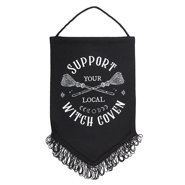 Coven Club - Support Your Local Witch Coven Hanging Fabric Banner