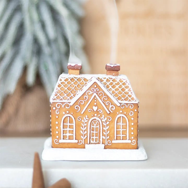 Christmas Gingerbread House Incense Cone Burner