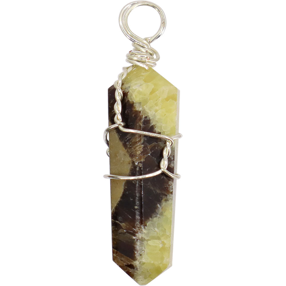 Pendant Septerian wire wrapped point metal