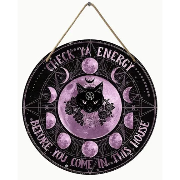 Hanging Sign: Purple Cat