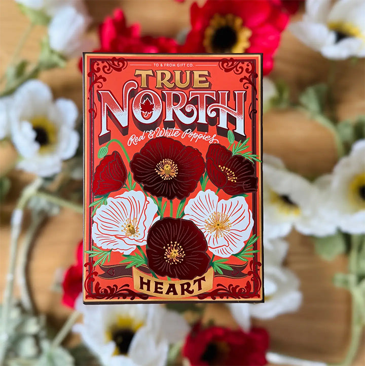Floriography Seed Packet - True North Canada Poppies (Heart)