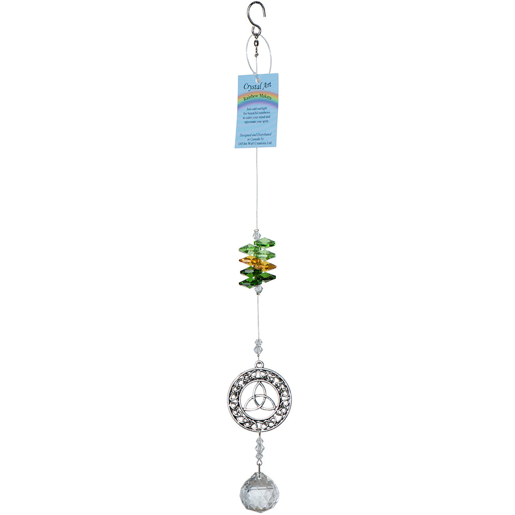 Sun catcher pewter trinity circle - Nova Scotia tartan colours