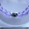 Bracelet 8mm lavender jade (dyed) with ceramic bead