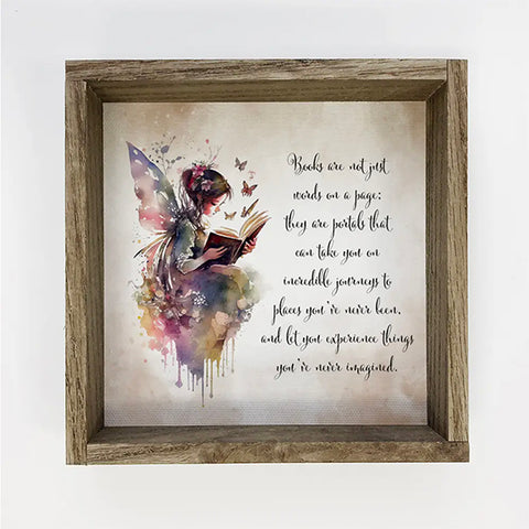 Reading Journey Fairy - Canvas/Wood Wall Art