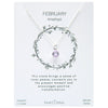 Birthstone necklace claw setting FEBRUARY sterling silver