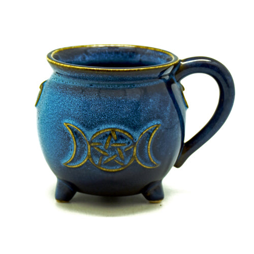 Mug Blue Glaze Chaudron Pentagramme