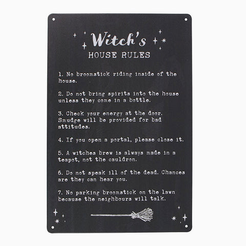 Metal Sign Witch House Rules