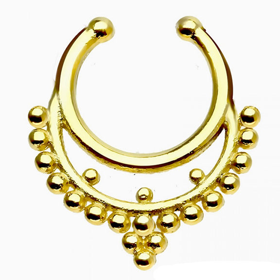 Fake Septum Hanger Snow Drop - gold