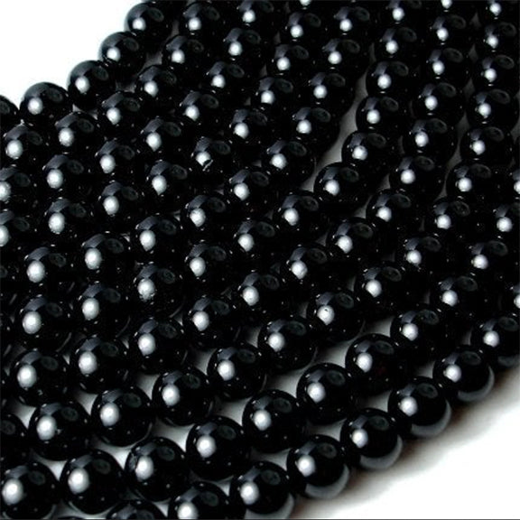 Beads 8mm Black Tourmaline