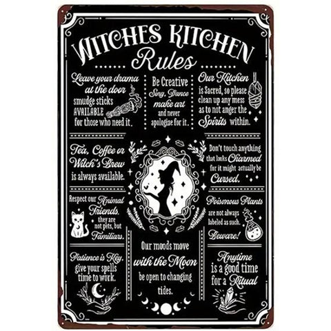 Metal Sign: Kitchen Rules