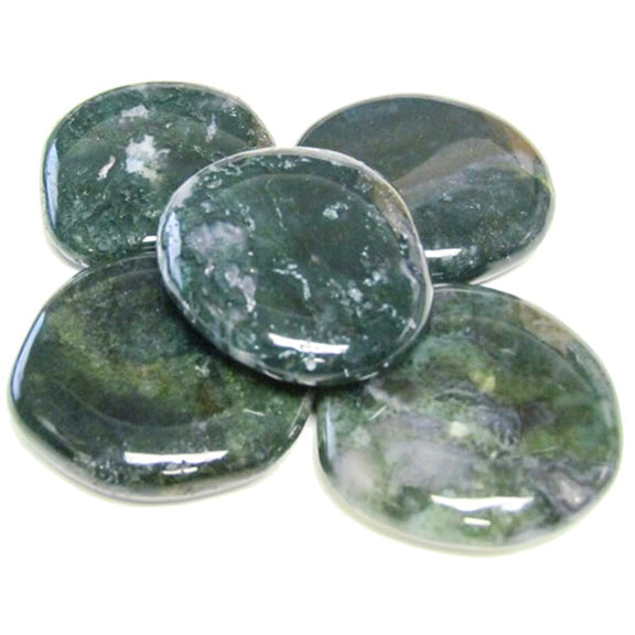 Earth stone moss agate 30mm