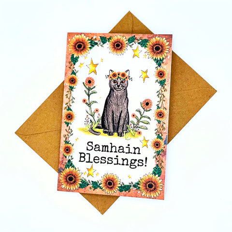 Hand Illustrated Greeting Card - Samhain Blessings