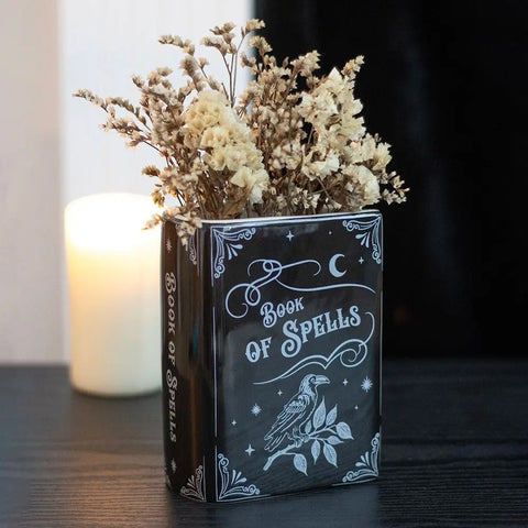 Book Shaped Vase Book of Spells