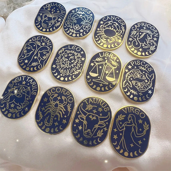 Zodiac Star Sign Enamel Pin