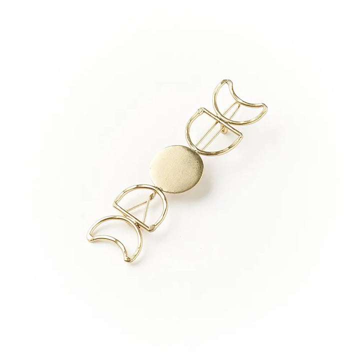 Moon Phase Barrette - Gold