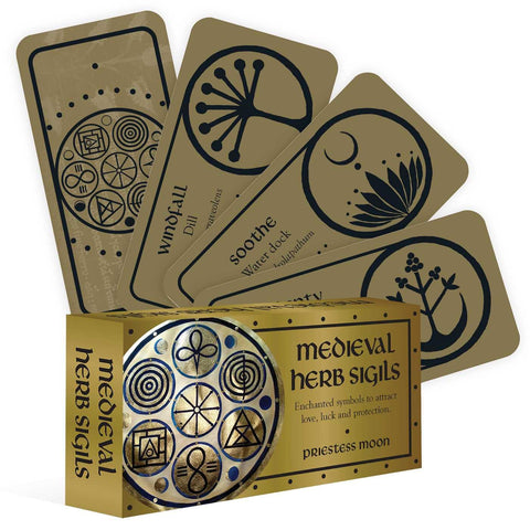 Mini Deck: Medieval Herb Sigils - Priestess Moon