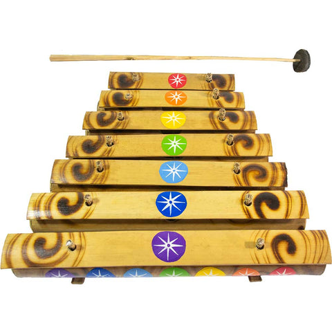 Xylophone - Bamboo- Hand Painted Chakras